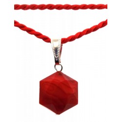 Hexagon Red Flame Andara Crystal Pendant